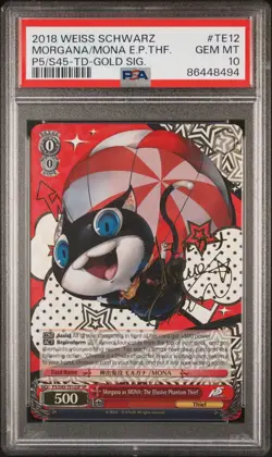 Weiss Schwarz Elusive Phantom Thief Morgana/MONA P5/S45-T12SP SP Gold Sig TD - Image 1