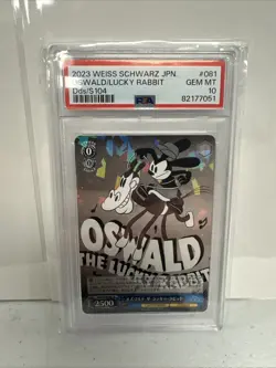 2023 WEISS SCHWARZ JPN DISNEY100 #081 OSWALD THE LUCKY RABBIT PSA 10 - Image 1