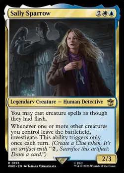 NM Sally Sparrow, MTG, Doctor Who, Magic the Gathering, 155 - Image 1