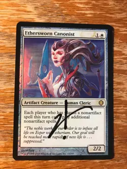 Magic the Gathering MTG foil Ethersworn Canonist Shards of Alara signed NM - Image 2