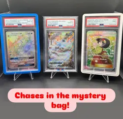 Pokemon Mystery Bag-1 PSA/TAG Slab 10/9/8 +5 Sealed Booster Packs-Limited to 16 - Image 1