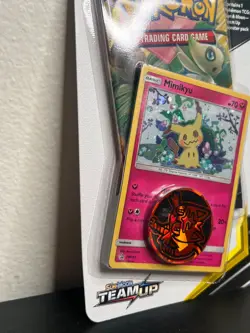 Pokemon Team Up Checklane Blister Pack Mimikyu SM163 Celebi Art - Factory Sealed - Image 4