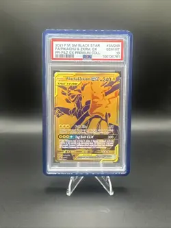 PSA 10 Gem Mint 2021 Pokemon Sun & Moon BSP Pikachu & Zekrom GX Tag Team #SM248 - Image 1