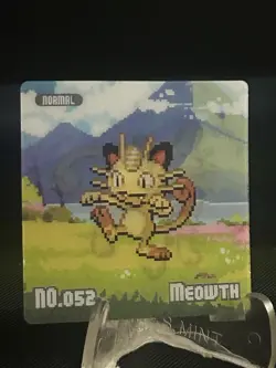 Pokemon Eif origin Gameboy Lenticular Meowth/persian #MM - Image 1