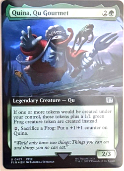 Quina, Qu Gourmet - Final Fantasy, Foil Extended Art - MTG TCG Card # 0471 - Image 1