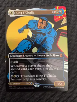 MtG MSH -King T'Challa/Black Panther, Hope Enduring -Borderless -0399 Foil NM!👀 - Image 1