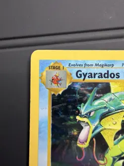 MP | Pokemon TCG Gyarados 006/102 Base Set (Shadowless) Holo Rare Vintage 1999 - Image 2