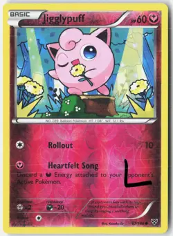 Jigglypuff 87/146 Common XY Pokemon Reverse Holo Lightly Played - Image 1