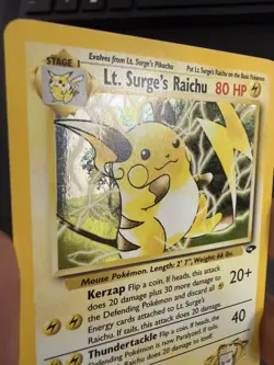Pokemon Lt. Surge's Raichu 11/132 Gym Challenge Holo Rare English 80HP - Image 3