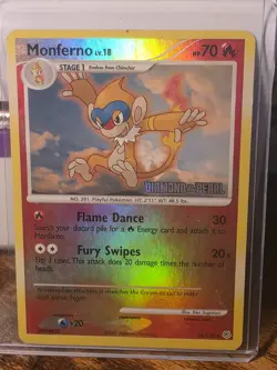 1x Hp+ Pokemon Diamond and Pearl #56/130 Monferno Reverse Holo Stamped - Image 1