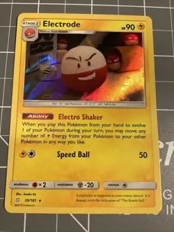 Electrode 39/181 Holo Rare - Team Up Pokemon - Near Mint NM - Image 1