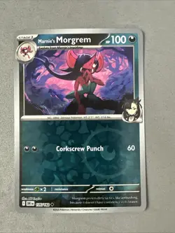 Pokemon TCG * Destined Rivals 135/182 Marnie's Morgrem U REVERSE HOLO * NM - Image 1