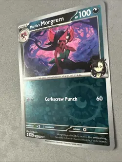 Pokemon TCG * Destined Rivals 135/182 Marnie's Morgrem U REVERSE HOLO * NM - Image 2