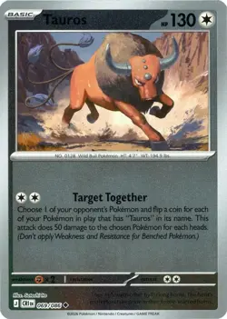 Tauros - 069/086 - Reverse Holo - Pokemon Chaos Rising - Image 1