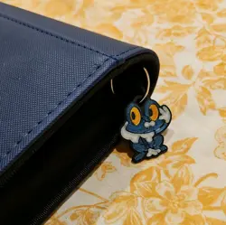 Pokemon Greninja, Froakie, Frogadier Laser Engraved Top Loader Binder w/ Charm - Image 2