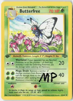 Butterfree 33/64 Uncommon Jungle Pokemon 1st Edition Moderately Played - Image 1