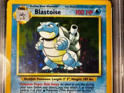 1999 POKEMON BASE SET UNLIMITED#2 BLASTOISE-HOLO PSA 7 - Image 3
