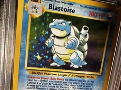 1999 POKEMON BASE SET UNLIMITED#2 BLASTOISE-HOLO PSA 7 - Image 5
