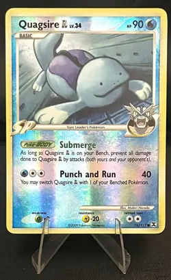 LP Quagsire GL 76/111 Reverse Holo Rising Rivals Authentic Pokemon Card - Image 1