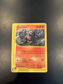 2002 Pokemon, Aquapolis, #86/147 Houndour, Common MP - Image 1