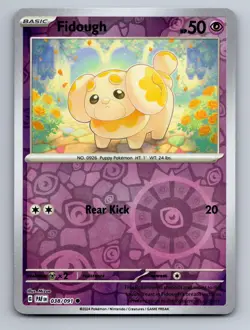 Fidough 038/091 Common Paldean Fates Pokemon Near Mint Reverse Holo - Image 1