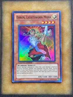 Yugioh Ehren, Lightsworn Monk CT08-EN016 Super Rare Limited Edition MP - Image 1