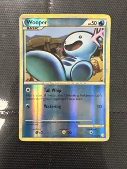 Wooper 88/123 HeartGold SoulSilver Reverse Holo Pokemon Card - Image 1