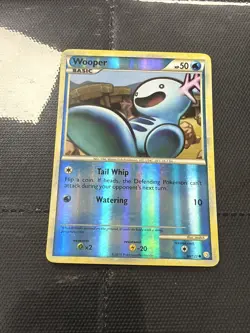 Wooper 88/123 HeartGold SoulSilver Reverse Holo Pokemon Card - Image 2
