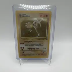 Wizards of the Coast Pokemon TCG Fossil Hitmonlee 7/62 Holo Rare Unlimited 60 HP - Image 1