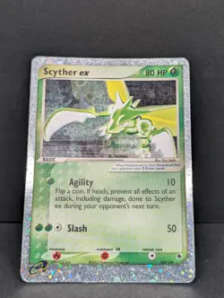 Scyther ex 102/109 Ruby and Sapphire Holo Ultra Rare Pokemon TCG Nintendo MP+ - Image 3