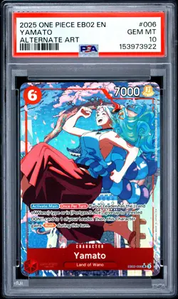 2025 ONE PIECE EB02-EXTRA BOOSTER -ANIME 25TH COLLECTION- #006 YAMATO PSA 10 - Image 1