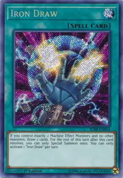 Iron Draw - BLRR-EN034 - Secret Rare - 1st Edition x1 - Lightly Played - Image 1