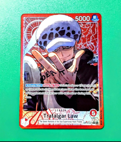 Bandai Trafalgar Law OP04-001 Leader Alternate Art Foil EN One Piece Card Game - Image 1
