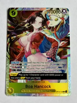 Bandai Boa Hancock OP14-112 The Azure Sea's Seven SR Foil ENG 10000 Trigger - Image 1