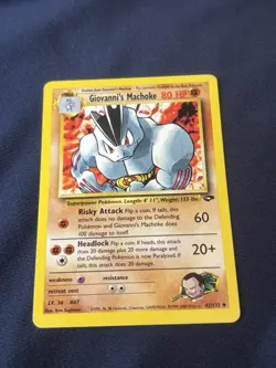 Giovanni's Machoke 42/132 Gym Challenge Regular pokemon card Lp - Image 1