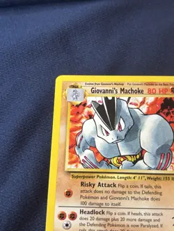 Giovanni's Machoke 42/132 Gym Challenge Regular pokemon card Lp - Image 2
