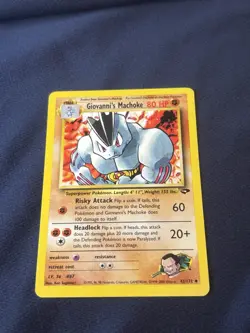 Giovanni's Machoke 42/132 Gym Challenge Regular pokemon card Lp - Image 5