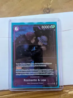 One Piece TCG Rosinante and Law The Azure Seas Seven EB04-038 Super Rare ALT ART - Image 1