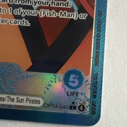 Bandai One Piece CCG Jinbe Leader OP14-040 Eng Holo 5000 Power Cost 5 - Image 3