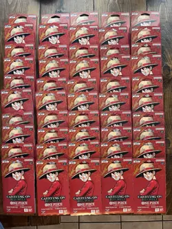 One Piece OP-13 Carrying on His Will Sleeved Booster Pack Lot of 50 New Sealed - Image 1