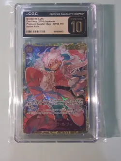 Bandai Monkey D. Luffy OP05-119 Premium Booster Japanese Secret Rare CGC 10 - Image 1