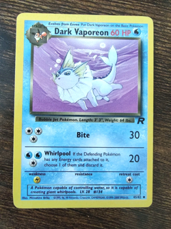 Dark Vaporeon 45/82 Team Rocket Non Holo Pokemon Card LP - Image 1