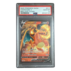 2022 POKEMON BRILLIANT STARS CHARIZARD V #17 HOLO ULTRA RARE PSA 10 GEM MINT - Image 1
