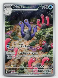 Wugtrio Illustration Rare SV: Paldean Fates 224/091 Pokemon TCG - Image 1