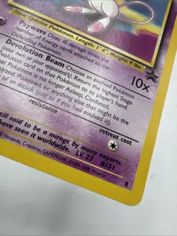 Mew Pokemon Promo Card Black Star Promo #8 Vintage WOTC - Image 4