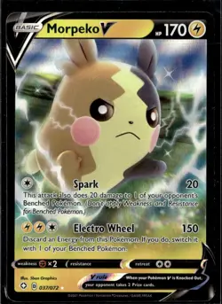Pokemon Morpeko V 037/072 Shining Fates Ultra Rare Holo - Image 1