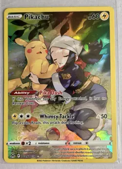 2022 Pokemon SWSH - Lost Origins TG05/TG30 Pikachu - Full Art Trainer Gallery - Image 1