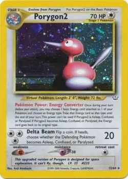 Porygon2 - 12/64 - Holo Rare - Unlimited Edition HP, English Pokemon Neo Revelat - Image 1