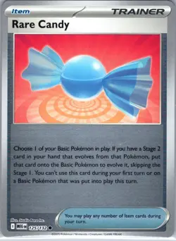Rare Candy 125/132 Common Mega Evolution Pokemon Reverse Holo Near Mint - Image 1