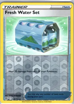Fresh Water Set 139/172 Uncommon Brilliant Stars Pokemon Reverse Holo Near Mint - Image 1